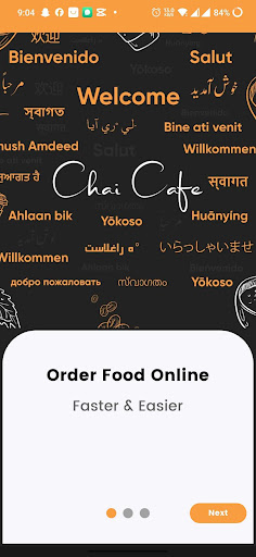 Android application My Chai Cafe screenshort