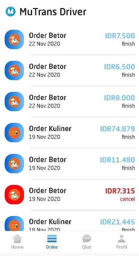 Android application Mutrans Driver screenshort