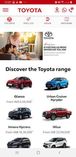 Toyota India UC Virtual Show Screen 2