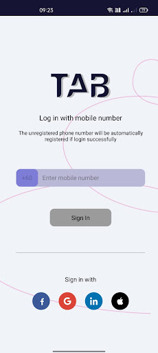 Android application Tab Venture screenshort