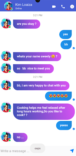 Kimberly Loaiza Chat & Call Screen 2