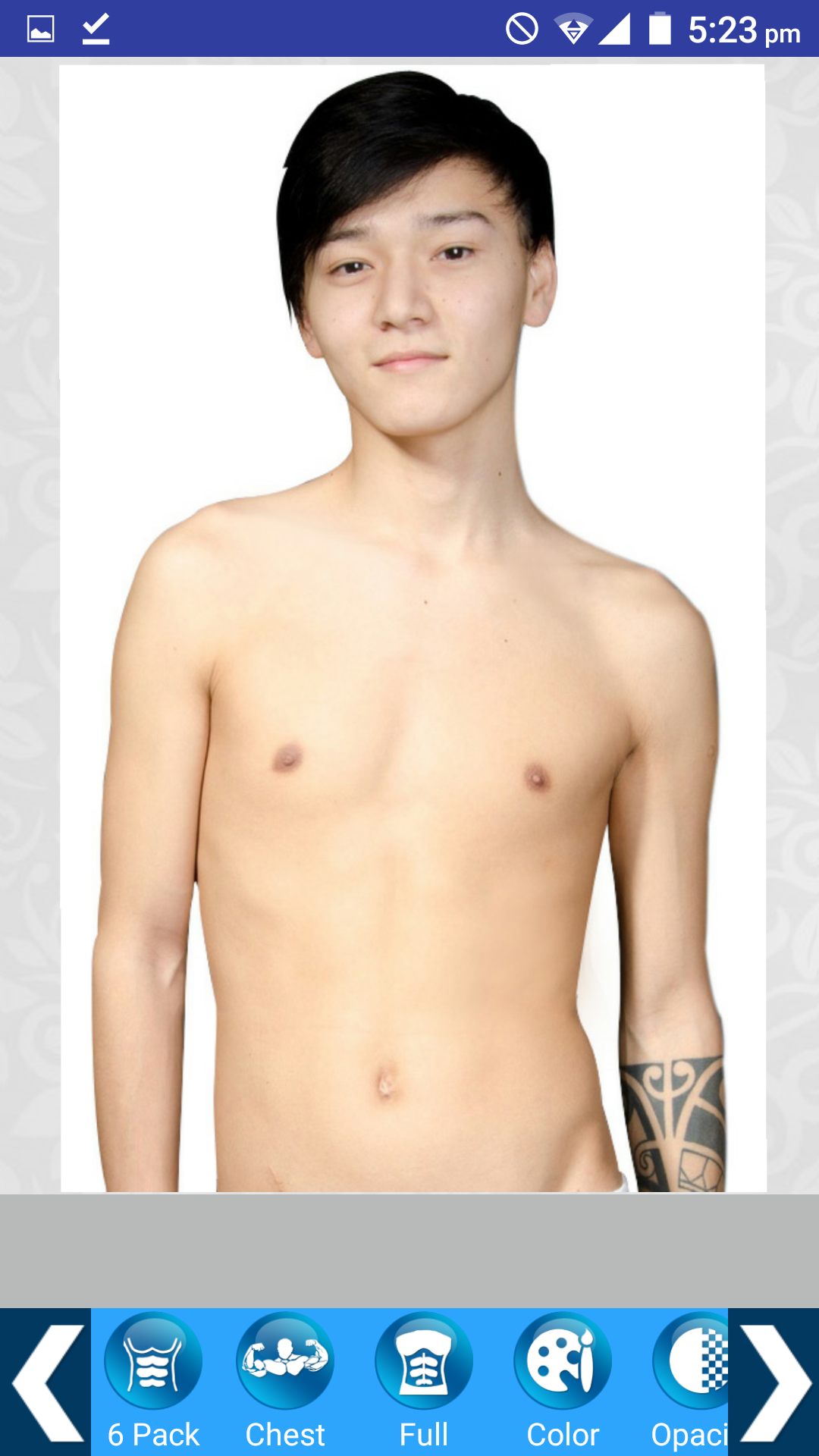 Android application Make Six Pack Photo 6 Abs Body screenshort