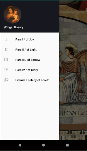 Android application eFinger Rosary screenshort