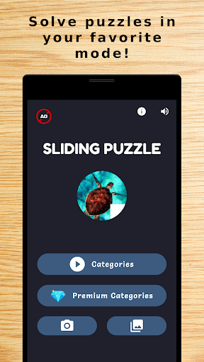 Android application Sliding Puzzle screenshort