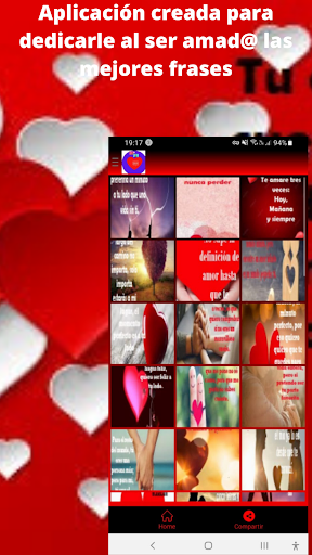 Android application Frases para enamorar screenshort