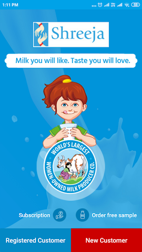 Android application Shreeja Milk screenshort