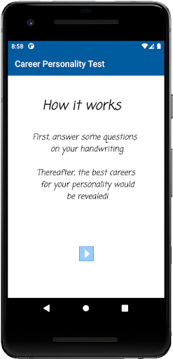 Career Personality Test Screen 2