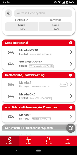 wupsiCar - Carsharing Screen 2