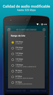 Hi-Q MP3 Grabador de Voz (Gratis) Screenshot