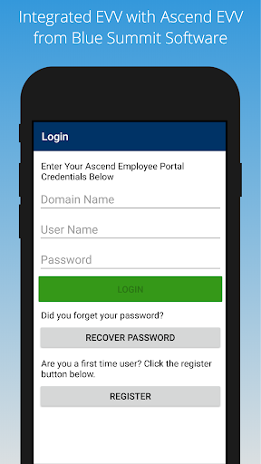 Android application Ascend EVV screenshort