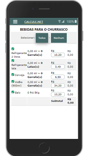 Calculadora de Churrasco Screen 3