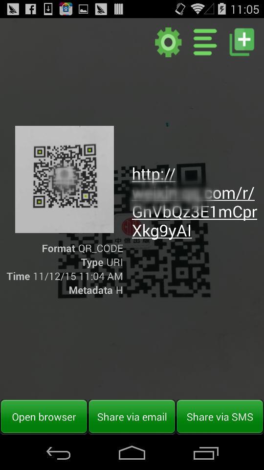 Android application Barcode Scanner Pro screenshort