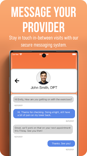 Deliver Rehab Patient App Screen 3