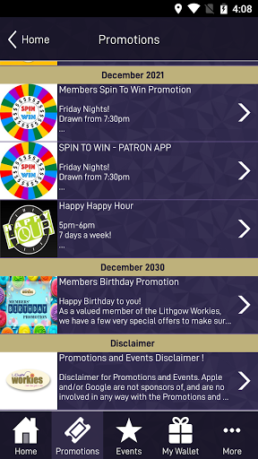 Lithgow Workies Club Screen 2