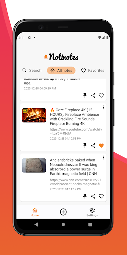 Android application Notinotes - Notes in notify screenshort