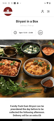 Android application Biryani in a Box Milton Keynes screenshort