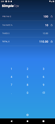 Android application SimpleTax screenshort