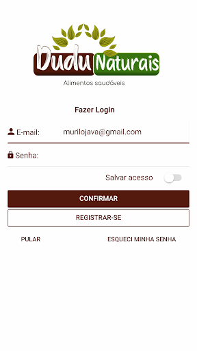 Android application Dudu Naturais screenshort