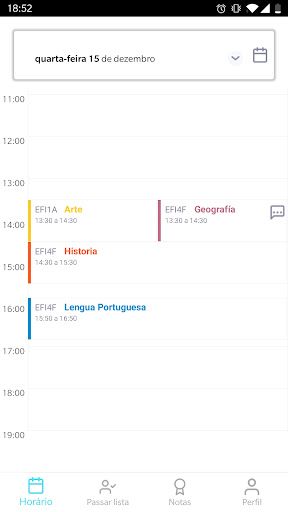 Visualização do aplicativo