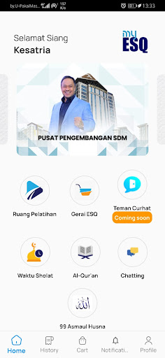 Android application MyESQ screenshort