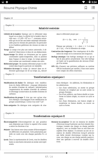 Android application Résumé de Physique et Chimie screenshort