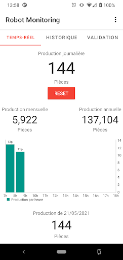 Android application Robot Monitoring screenshort