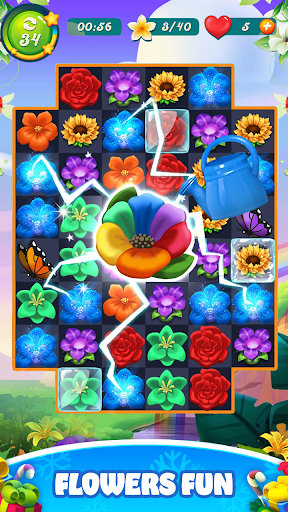 Android application Bloom Rose - Match 3 Puzzles screenshort