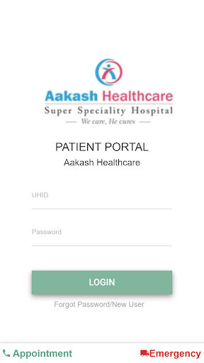 Android application Aakash Patient Portal screenshort