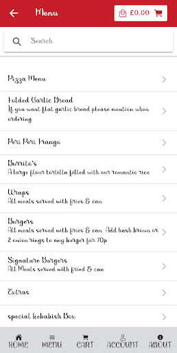 My Frango Screen 2