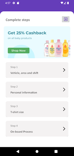 Bazaar Delivery App Screen 3