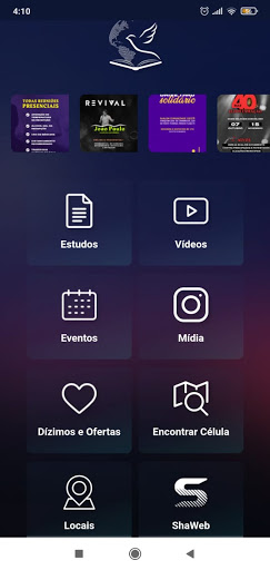 Android application Shalom Comunidade Cristã screenshort