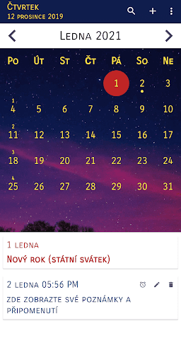 Kalendář CZ Screen 3