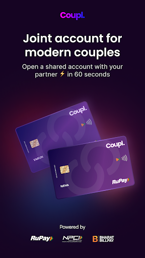 Android application Coupl: Shared Banking screenshort