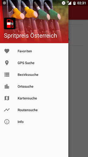 Android application Gas Stations Austria & Germany screenshort