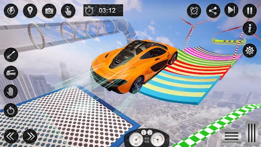 Ramp Car Stunt Driving jogo 3d