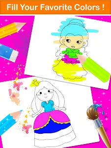 Princess Drawing Book For Kids