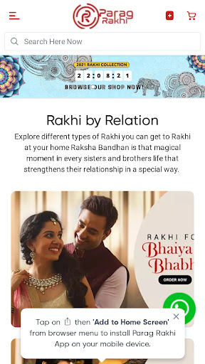 Android application Parag Rakhi : Shopping Online screenshort