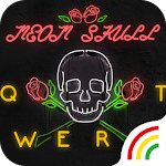 Cover Image of Download Neon Skull Keyboard Theme  APK