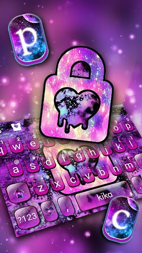 Galaxy Heart Lock Love Theme Screen 2