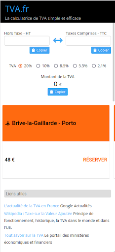 Android application TVA.fr screenshort
