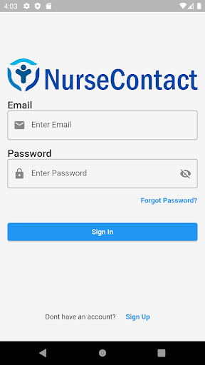 Android application NurseContact screenshort