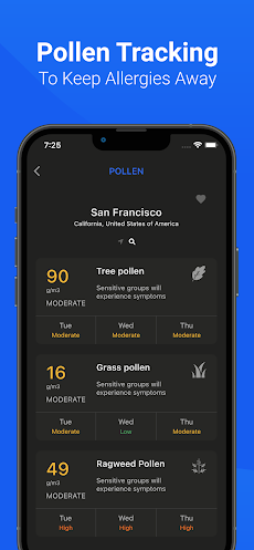Air Quality & Pollen - AirCareのおすすめ画像2