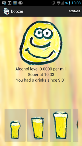 Android application Boozer Alcohol Monitor screenshort