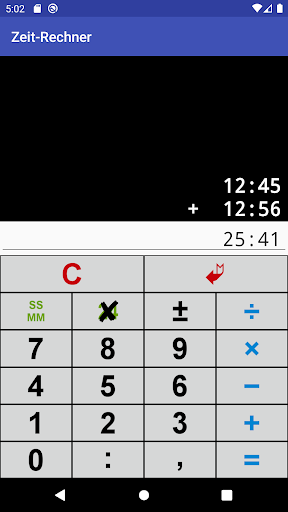 ZeitRechner Screen 2