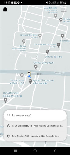 Android application Vai - Cliente screenshort