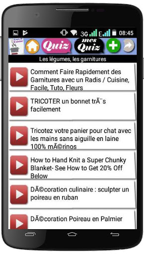 Android application Cours de Cuisine screenshort