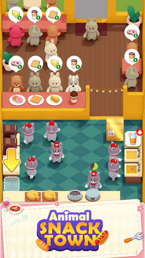 Android application Animal Snack Town screenshort