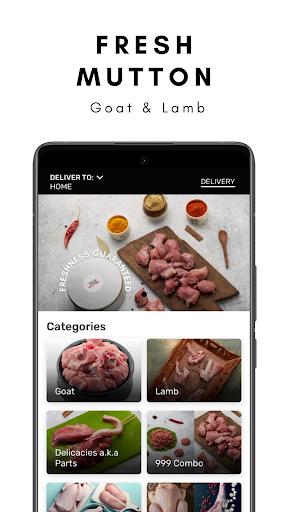 Android application OnlyMutton-Fresh Meat Delivery screenshort