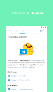 Delete Account - Telegram