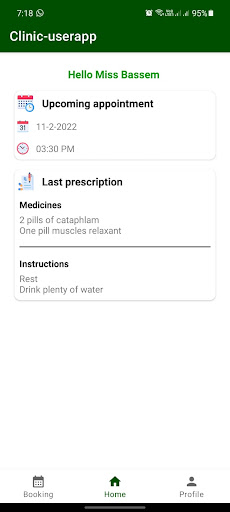 Android application Clinic user screenshort